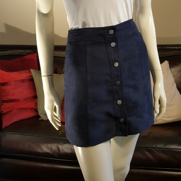 H&M Dresses & Skirts - H&m | Suede Button down Mini skirt